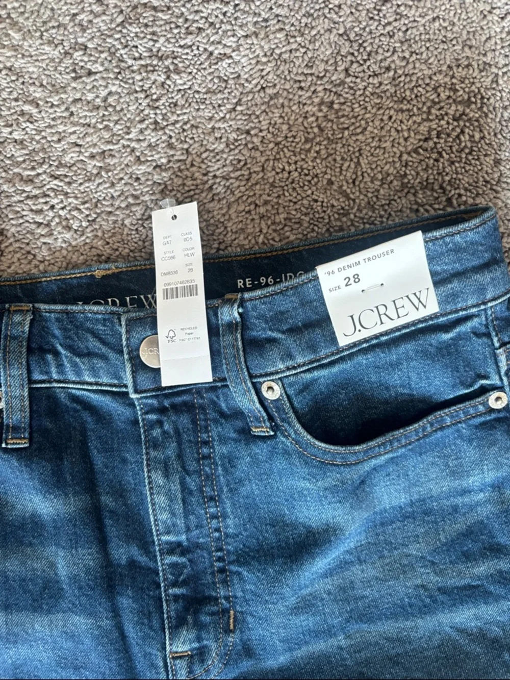 J. Crew Dark Blue Wide Leg Jeans
